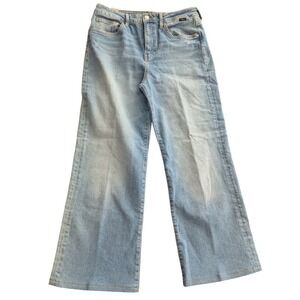 $138 MAVI Victoria Hi Rise Wide Leg Jeans Light Wash Blue Stretch Denim Sz 8/29